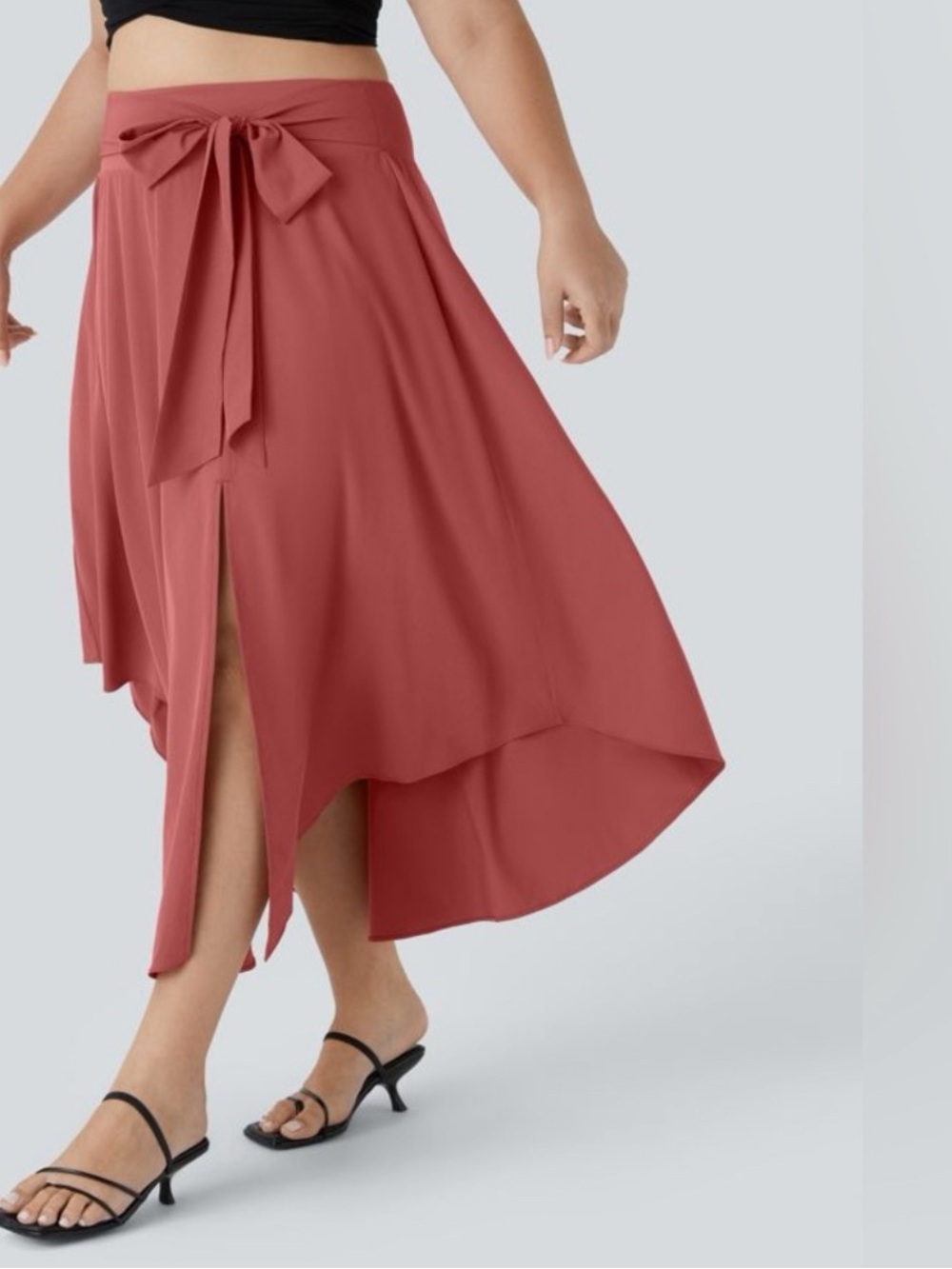 HALARA Kapok Red Midi Skirt NWT
